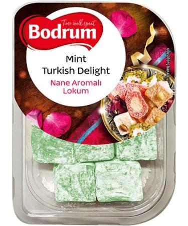 Bodrum Mint Turkish Delight | Nane Aromali Lokum | Classic Taste | Delicious Sweet and Minty Taste | Mint Flavour | Desserts | Ready to Eat Sweet | Turkey Origin | 200g (Pack of 2) - Buy Online on GoSupps.com