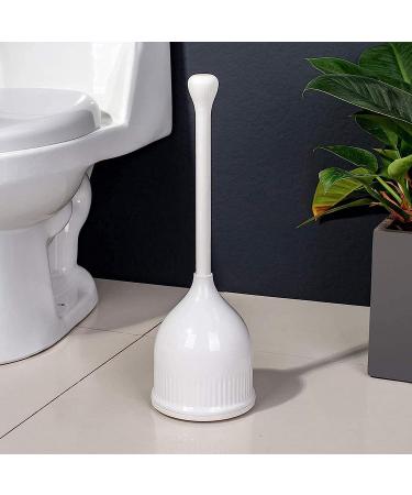 Hideaway Toilet Plunger with Caddy - Heavy Duty Bathroom Plunger Set - Buy Online on GoSupps.com