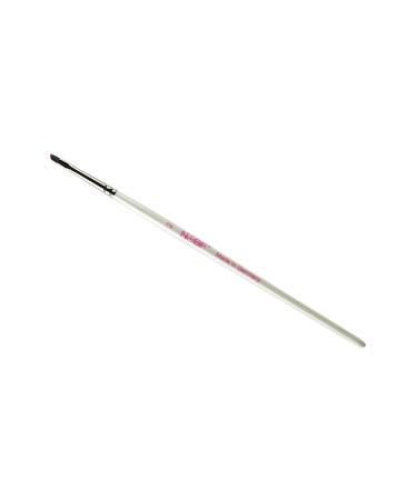 N&BF Studio Gelpinsel |One Stroke brushes diagonal |Number 2 |Made in Germany |Vegan - with the finest synthetic hair |Nail Art Brush for Geln gel and Acryl |White