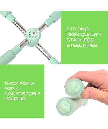 BodyTree Posture Corrector Yoga Cross Stick - Compact and Adjustable Stretch Pole - Cracker bar - Stretcher for Upper and Lower Back Pain Relief Pink - Buy Online on GoSupps.com