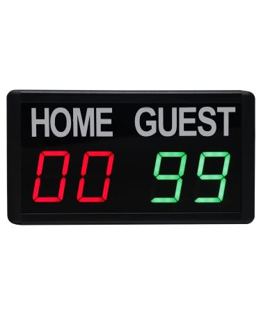 GAN XIN Electronic Scoreboard with Remote,Portable Digital Scoreboard for Games Volleyball/Basketball/Football/Ping Pong/Badminton 1-99,Score Keeper 1.8inch Red+Green