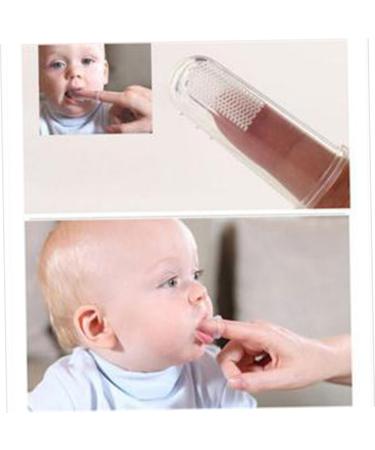 SOESFOUFU Finger Toothbrush for Toddlers - 2pcs Mouth Massager & Gentle Teething Brush | International Shipping Available - Buy Online on GoSupps.com