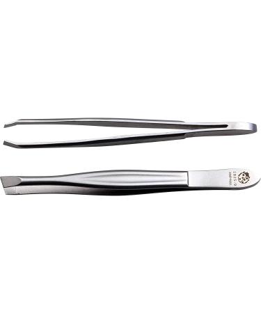 Sonnenschein Slanted Tweezers by Hans Kniebes | 8cm Matte Stainless Steel | Premium Quality from Solingen - Buy Online on GoSupps.com