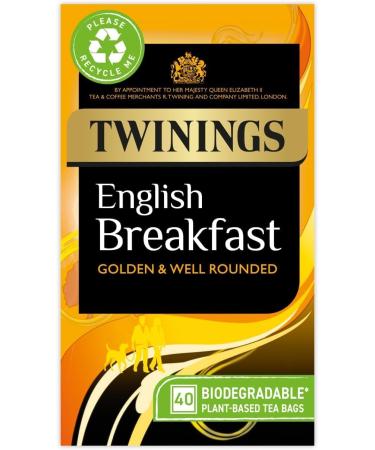 Breakfast Tea Time Bundle which Contains Twinings English Breakfast 40 Tea Bags (2) and McVitie's Rich Tea Classic Biscuits 300g (2) Including Grocery List Card - Buy Online on GoSupps.com