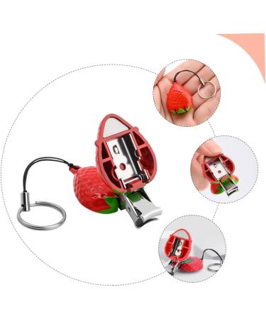 FRCOLOR Strawberry Nail Scissors Nail Clippers Fruit Toddler Nail Clipper Manicure Tools Professional Nail Nippers Professional Nail for Men Portable Child Stainless Steel Key Chain - Buy Online on GoSupps.com
