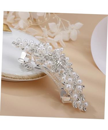 MUSISALY Rhinestone Hair Clip Women Hairpin Silver Hair Clips Hair Barrettes for Pearl Barrettes for Women Womens Barrettes for Hair Rhinestone Flower Hair Clip Pearl Hair Pin Iron - Buy Online on GoSupps.com
