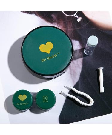 MthH Portable Contact Lens Container - Cute & Compact Cosmetic Case for High-Quality Care (Green) - Buy Online on GoSupps.com