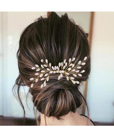 Yokawe Gold Bridal Wedding Hair Comb - Vintage Rhinestone Side Combs for Women and Girls - Buy Online on GoSupps.com