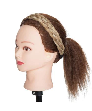 Tess Braided Hair Tie - Adjustable Headband for Women | Large Dark Blonde Hair Accessories | 3.8cm Wide Dutt Braids Extensions - Buy Online on GoSupps.com