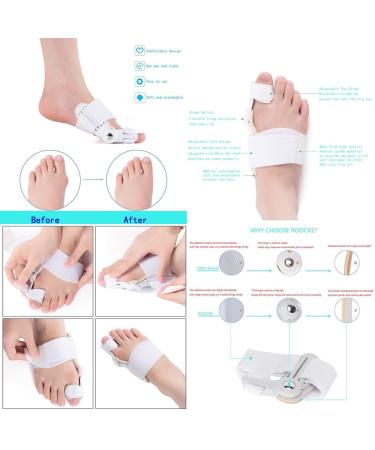Shayu Big Bone Toe Extensor & Bale Toe Corrector - Foot Care Tools for Men & Women | Universal Left & Right (White 2 Pieces) - Buy Online on GoSupps.com