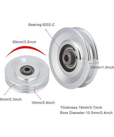 Aluminium Alloy Fitness Pulley Wheel for Home Gym Strength Training (90mm) - Buy Online on GoSupps.com