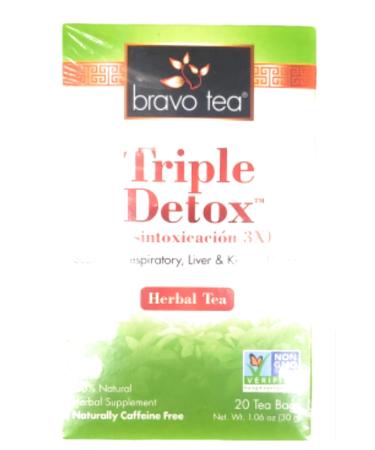Bravo Tea Triple Detox - Supports Respiratory Liver Kidney. 20 tea bags. 1.06 oz
