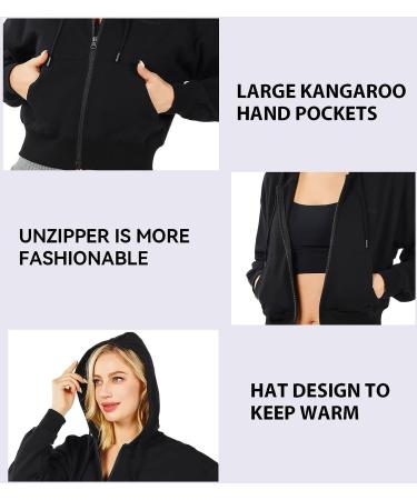 GRAMVAL Women's Black Active Workout Hooded Jacket - Medium - Buy Online on GoSupps.com