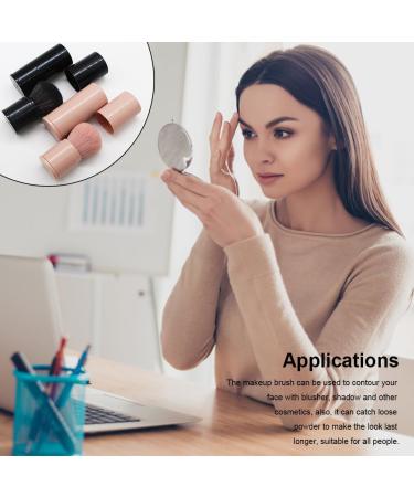 kawehiop Makeup Brush Blusher Loose Powder Foundation Cosmetics Brushes Portable Artificial Fiber Replacement Make Up Tool Dark Pink - Buy Online on GoSupps.com