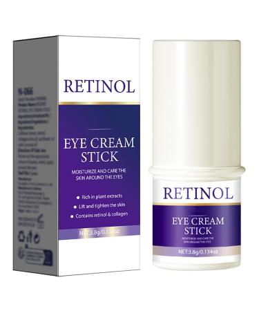 Retinol Eye Stick Retinol Eye Cream for Dark Circles and Puffiness Under Eye Cream Anti Aging Hydrating Stick Reduces Fine Lines Wrinkles Under Eye Bags 0.13 OZ/3.8 g