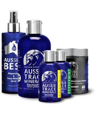 Aussie Trace Minerals - with Lemon Lime Organic Extracts | 2oz / 60mL | Electrolyte Hydration Drops | Magnesium Rich Low Sodium - Buy Online on GoSupps.com