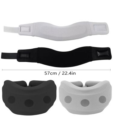 Minzhi 2-Piece Neck Bandage & Pain Relief Set | Adjustable Socket Break | Comfort & Support for Men & Women (Gray + Black) - Buy Online on GoSupps.com