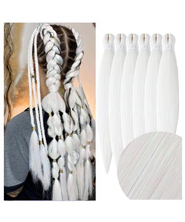 Anti-braiding hairstyles 32 inch 3-pack hair for single-braid synthetic hair for simple braiding hairstyles extensions (32 inches 60-insulating#) 81cm-32 inch (3 Series Pack) 60 island#