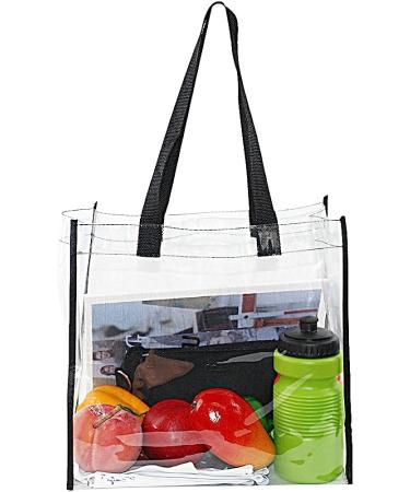 2-Pack Stadium Approved Clear Tote Bags - Ideal for Travel, Work, School, and Events - 12x12x6 - Buy Online on GoSupps.com