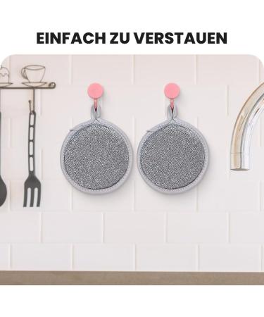 Multipurpose double-layer metal wire dishwashing cloth easy to rinse/new reusable anti-scratch dishwashing cloth/kitchen wet and dry cleaning cloth suitable for stoves sink countertops-10 Pezzi - Buy Online on GoSupps.com