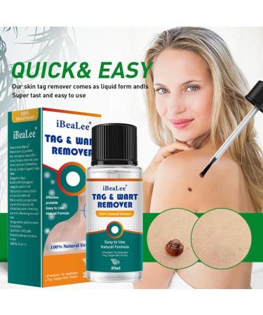 Wart Remover Liquid - Fast & Effective Treatment for Plantar & Common Warts | Safe Botanical Formula - Buy Online on GoSupps.com
