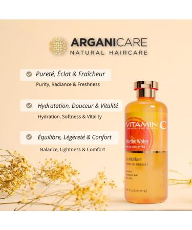  Arganicare Vitamin C Toning Micellar Water with Hyaluronic Acid and Aloe Vera Makeup Remover for All Skin Types 500 ml Shampoo - Buy Online on GoSupps.com