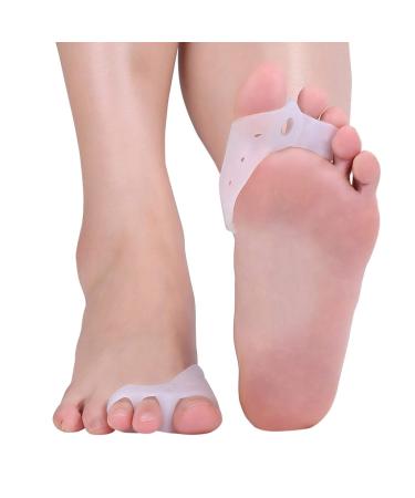 2 Pairs Pinky Toe Separator and Protectors  Toe Separators for Overlapping Toe  Curled Pinky Toes Separate and Protect for Nighttime  Yoga Practice & Running