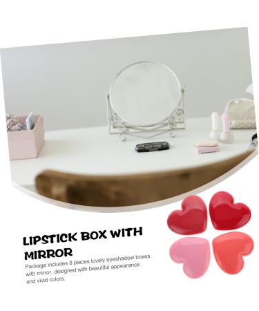 Ipetboom 8pcs Box Lipstick Case with Mirror Blush Cream Travel - Buy Online on GoSupps.com