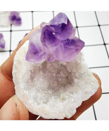 Natural Crystal Rough 30MM Natural Agate geode Quartz Crystal Aura Crystals Stone and CrystalsQuartz Amethyst Cluster Home Decor GiftCrystal dingchi