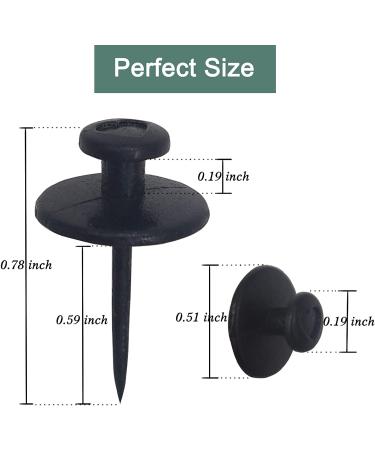 30 PCS Double Headed Push Pins Picture Hanger Hooks - Decorative Small Hook Pins for Wall Hangings - Ideal for Home, Office, and Photo Decor - Gold/Silver/Black - Buy Online on GoSupps.com