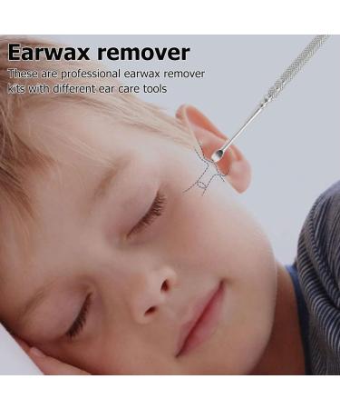 Dznils Earwax Removal Kit - 7-in-1 Portable Ear Cleaning Tool with Silicone Massaging Spiral Remover - Stainless Steel & Plastic Ear Pick Set for Home Travel - Includes Storage Box - 7 Pieces - Buy Online on GoSupps.com
