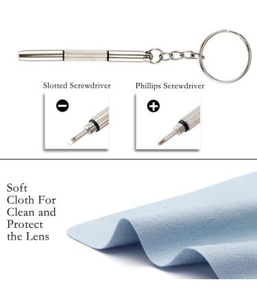 25 Pairs Silicone Screw-in Nose Pads for Eye Glasses Repair Kit | Includes Screws, Screwdriver, Tweezers, Cleaning Cloth - Buy Online on GoSupps.com
