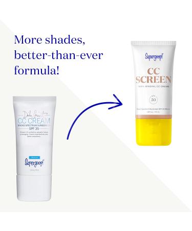 Supergoop! CC Screen SPF 50 PA++++ Tinted Mineral CC Cream with Broad Spectrum Sunscreen - 1.6 fl oz - Buy Online on GoSupps.com