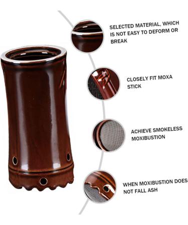 FRCOLOR Moxibustion Pot 3 STK Ergonomic Ceramic Burner for Moxa Massage | Health & Wellness Tool - Buy Online on GoSupps.com