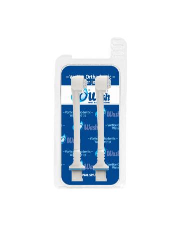 SoWash Vortice Orthodontic Tip | with 3 pulsating Jets Merging on The Same Point | for SoWash Water Flosser Faucet Oral Irrigator | Refill Pack with 2 Tips | International Patent | Italian Product