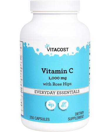 Vitacost Vitamin C with Rose Hips - 1000 mg - 250 Capsules