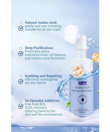 Amino Acid Facial Cleanser | Gentle Foaming Face Wash with Silicone Brush | International Shipping Available - Buy Online on GoSupps.com