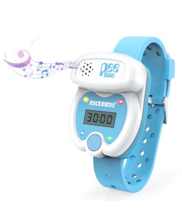 Potty Training Toilet Timer Watch for Toddler, Funny Music Tones and Flashing Lights, Water Resistant, Easy Gentle Time Reminders (Blue)