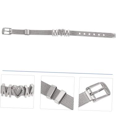 CALLARON 2 Pcs Mother's Day Bracelet Sterling Silver Chains for Women Sterling Silver Necklace Trendy Bracelets for Women Fashion for Women Birthday Gift Jewelry Miss Stainless Steel Grace 21.5X2CM Silver - Buy Online on GoSupps.com