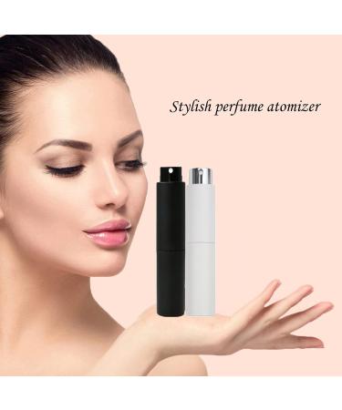 Portable Refillable Mini Perfume Atomizer Bottles - Travel Accessories (10ml 2 Pack) - Black & White - Buy Online on GoSupps.com