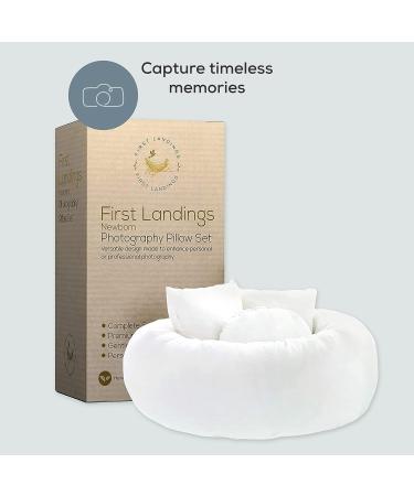 First Landings Newborn Posing Pillows - Photography Props for Baby Boy or Girl Photoshoots - Donut Pillow and 3 Posing Pillows Photography Pillow Set - Buy Online on GoSupps.com