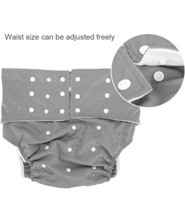 Adjustable Gray Adult Diaper Pants - Washable Reusable Cloth Diapers for Incontinence - Buy Online on GoSupps.com