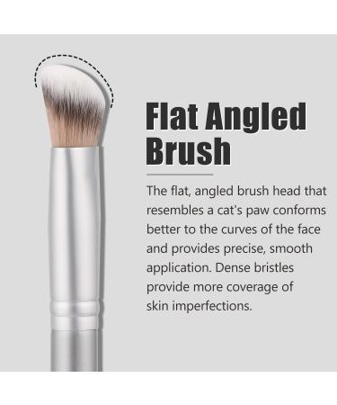 TEOYALL Flat Angled Concealer Bronzer Brush - Medium Synthetic Bristles for Flawless Coverage | Multitask Makeup Brush for Liquid Cream & Powder - Buy Online on GoSupps.com