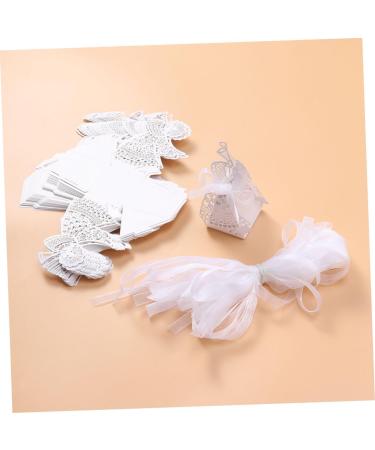 TEHAUX 50pcs Personalized Tags Small Gifts Packaging Wedding Favor Chocolate Packaging Wedding Gift Boxes Wedding Party Boxs Party Favor Boxes Wedding Box White Hollow Out 1 count (Pack of 1) White - Buy Online on GoSupps.com