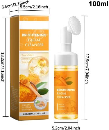 Turmeric Facial Cleanser | 100 ml This turmeric cleanser deeply cleanses the skin moisturizes and brightens without drying it out. - Buy Online on GoSupps.com