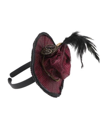 FRCOLOR Punk Hat Headband gothic headband mini top hat headband vintage headband punk apparel Steampunk Top Hat Headband