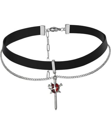 Scarlet Night Gothic Choker Necklace Women Crimson Night Collar - Buy Online on GoSupps.com
