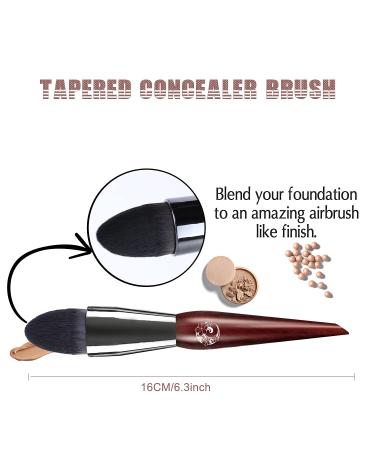 ENERGY Concealer Makeup Brush | Tapered Kabuki Foundation Brush for Flawless Under Eye Concealing & Blending | Soft Dense Synthetic Cosmetic Applicator - Buy Online on GoSupps.com