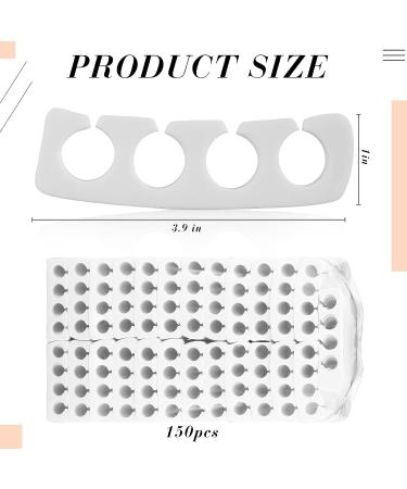 Pedicure Toe Separators - 300 Pcs Bulk Nail Polish Separators for Men Women - Comfy Soft Pedicure Supplies in White - Buy Online on GoSupps.com