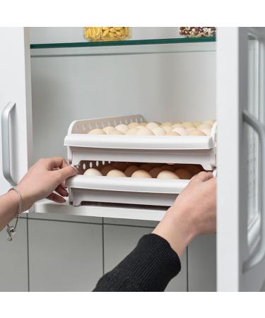 Artibetter Serving Tray Containers Storage Box 1pc - out Egg Box Double- layer Stable Household Egg Holder Egg Storage Box Egg Container Flat Storage Stackable - Buy Online on GoSupps.com